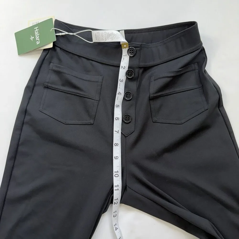 Halara DayStretch High Waisted Pockets Straight Leg Casual Pants Size XS Black